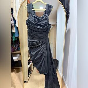 Chic Asymmetrical Black Dress